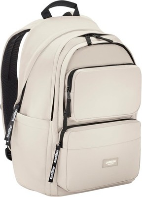 LARKSON Schulrucksack Mädchen & Jungen Teenager Beige - No 3 Advanced -