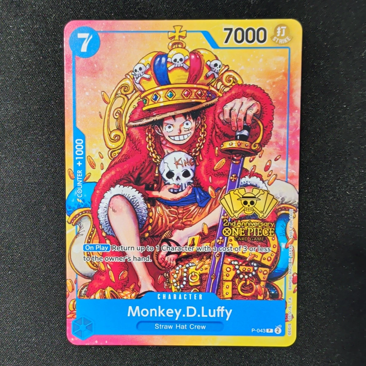 Monkey.D.Luffy P-043 One Piece Promotion Cards for sale | eBay