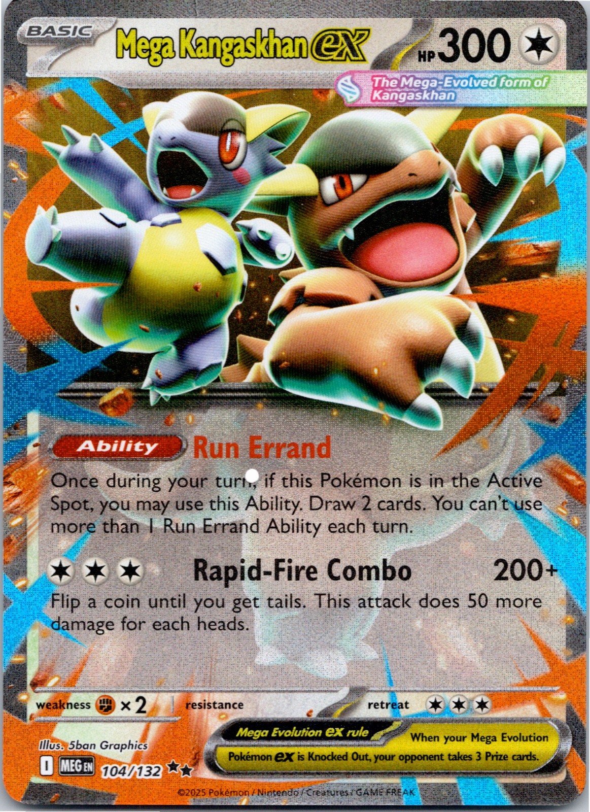 Mega Kangaskhan ex Double Rare ME01: Mega Evolution 104/132 LP