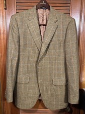 Coppley Biella Sport Coat Men’s Size 42 L 2 Btn Brown 100% Pure Cashmere Blazer