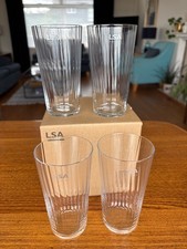 Set of 4 LSA International Gio Line Juice Glasses Tumblers 320 ml  RRP £30 BNIB