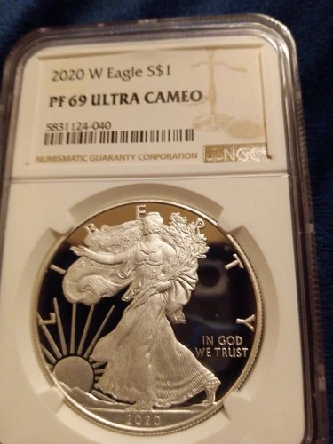 2020W American Silver Proof Eagle PF69 Ultra Cameo NGC West Point