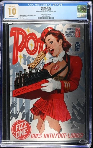 Pop Kill #3 (Mad Cave) Adam Hughes Embossed Metal CGC 10 Gem Mint WP NM/M 02/25