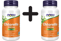 2 X NOW Foods Chlorella, 1000Mg - 60 Tablets (199,92 Eur/Kg)