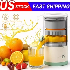 Electric Citrus Juicer Rechargeable Hands-Free Masticating Orange Lemon Squeezer