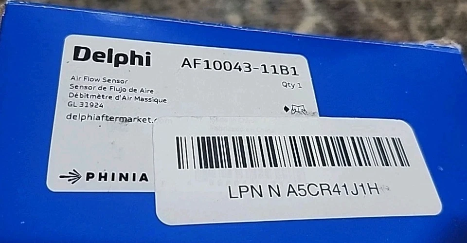 Mass Air Flow Sensor Delphi AF10043 - Image 2 of 4