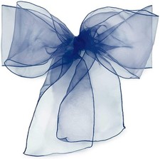 Elegant Organza Chair Sashes Sheer Fabric Sashes for Weddings, Parties, and S...