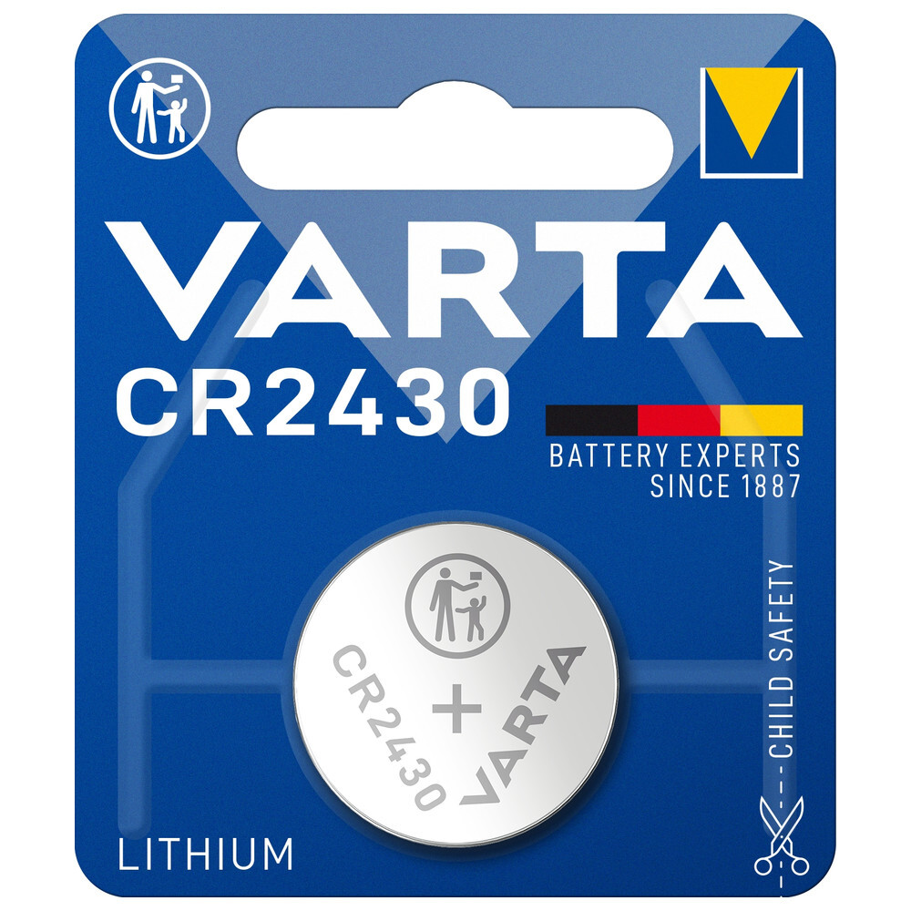 Varta Knopfzelle Lithium, Cr2430, 3 V, 280 Mah 6430 101 401 (Fotozelle)
