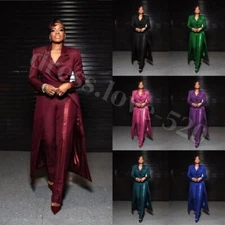 Fashion Women Suits Formal Party Wedding Prom Long Blazer Ladies Outfits  2Pcs