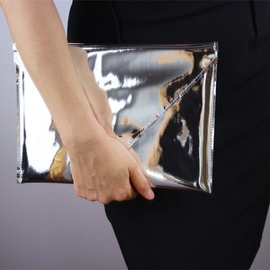 metallic envelope clutch