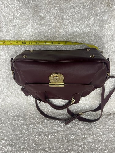 Bolso de Mano Salvatore Ferragamo Cuero Borgoña Hecho en Italia - Imagen 13 de 17