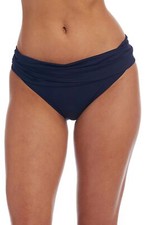 La Blanca Women Island Goddess Shirred Band Hipster Bikini Bottom, Indigo, 14
