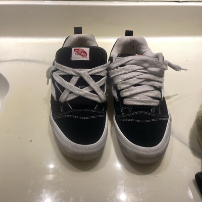 Size 10 - VANS Knu Mid Black White