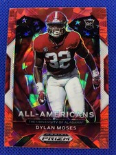 2021 #190 Dylan Moses Panini Prizm Draft Picks RC All American Red Cracked Ice