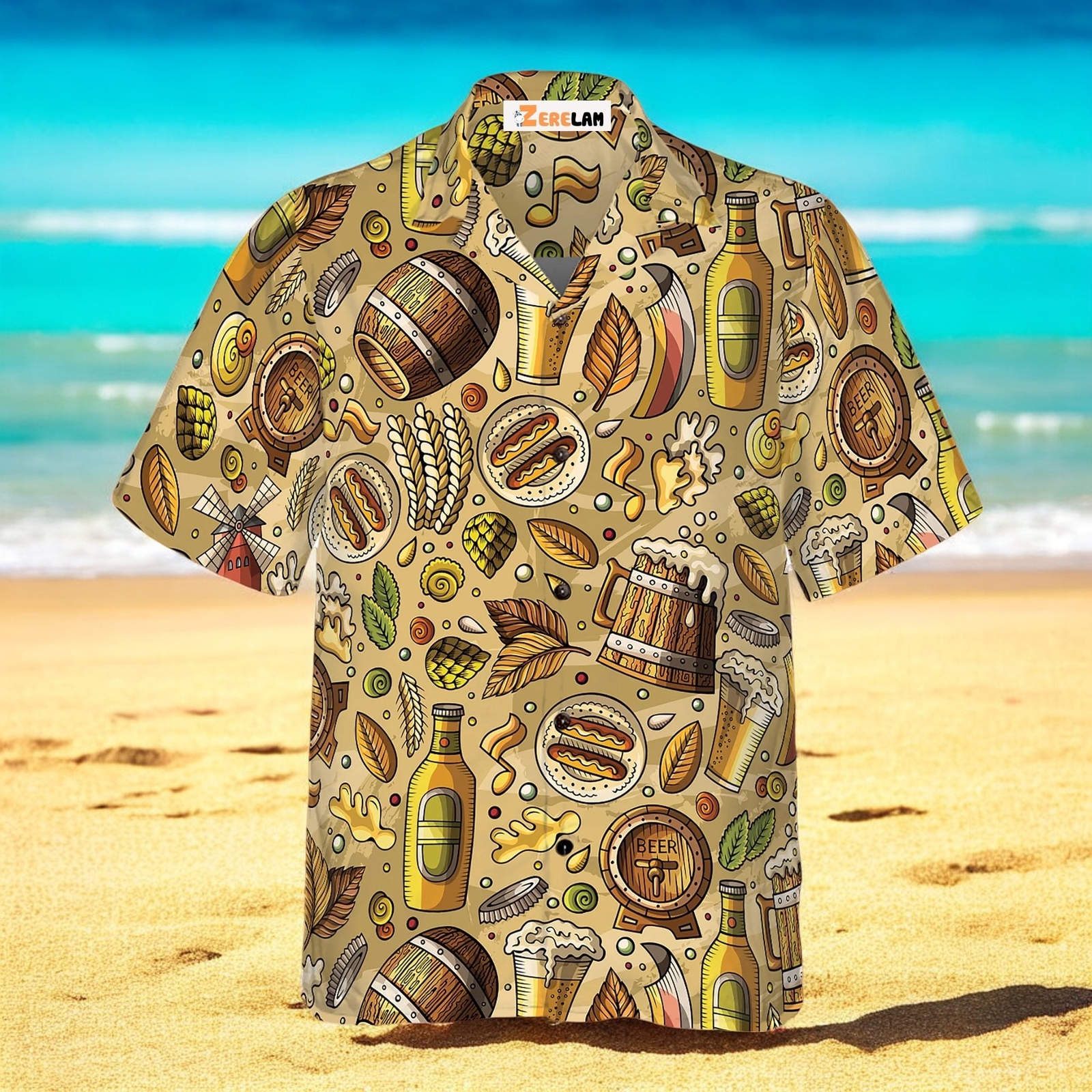 Beer Fest Seamless Pattern Hawaiian Shirt For Men US Size Summer Style