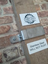 fence post wall brackets 75 mm Stainless Steel PAIR 4mm Thick