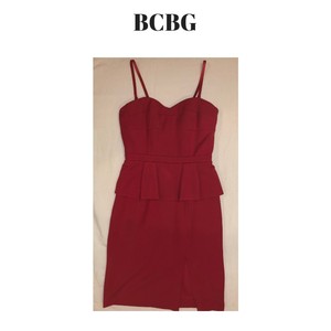 bcbg red cocktail dress
