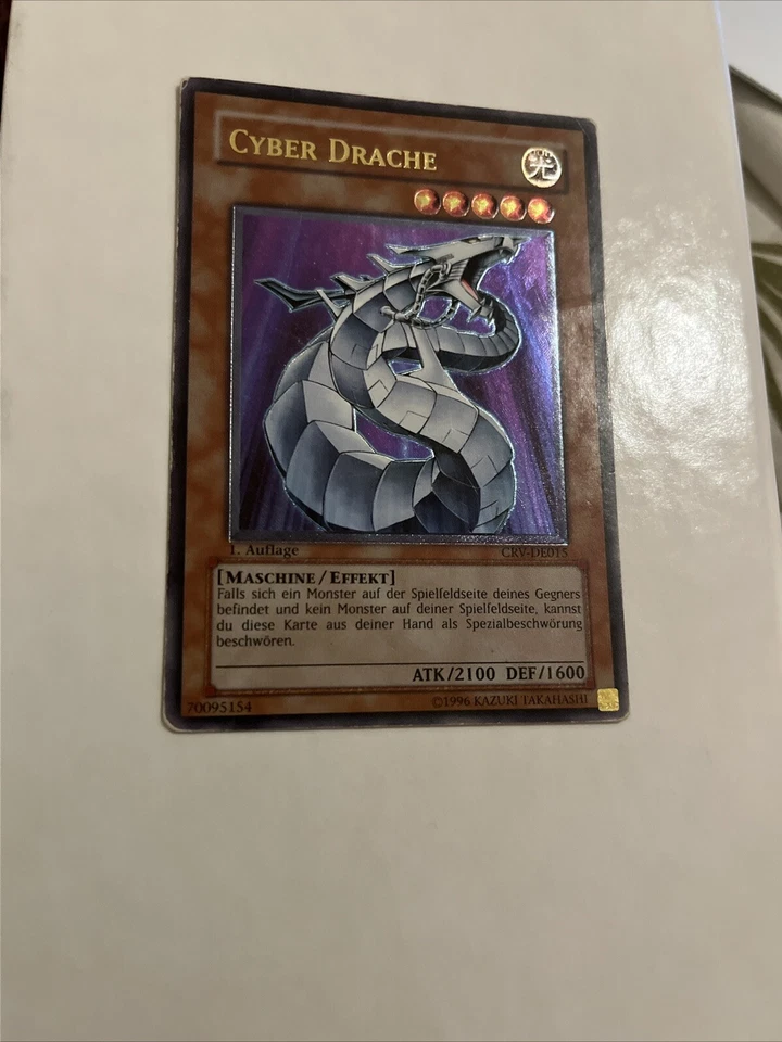 YGO Yugioh Cyber Dragon CRV CRV-DE015 Ultimate Rare 1st Edition German HP - Image 3 of 4