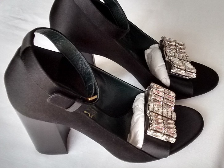MULBERRY SATIN & CRYSTAL BOW WOMENS SANDAL Size 36 STYLE MB27033 RRP£590 - BNWT image 9
