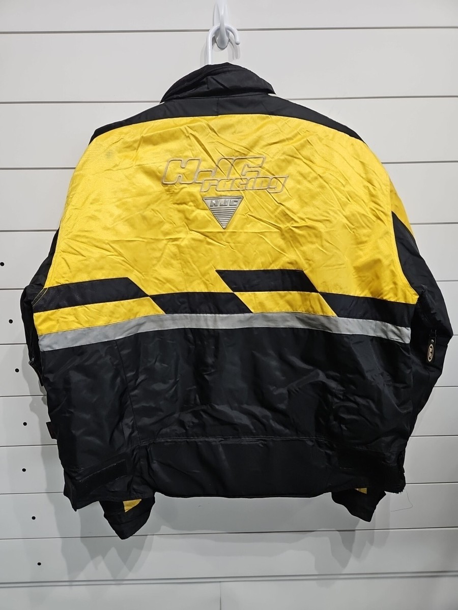 HJC AVS Snow Snowmobile Racing Cirotech Yellow Puffy Ski Jacket