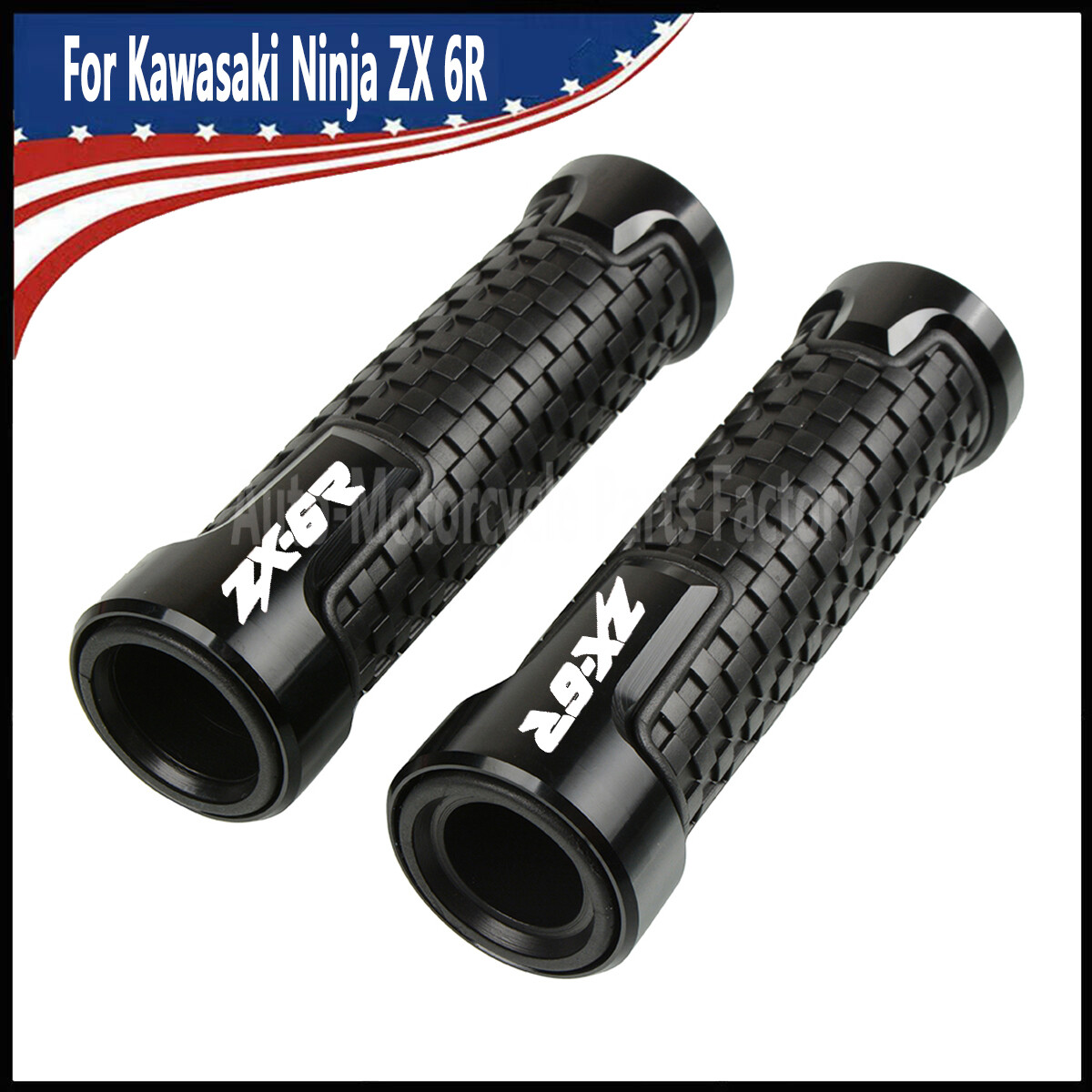 Black rubber Handlebar and Hand Grips End Caps For Kawasaki Ninja
