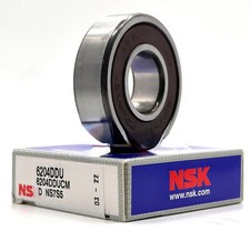   2Pack  NSK 6204 DDU CM DEEP GROOVE BALL BEARING RUBBER SEALED 6204-2RS C3