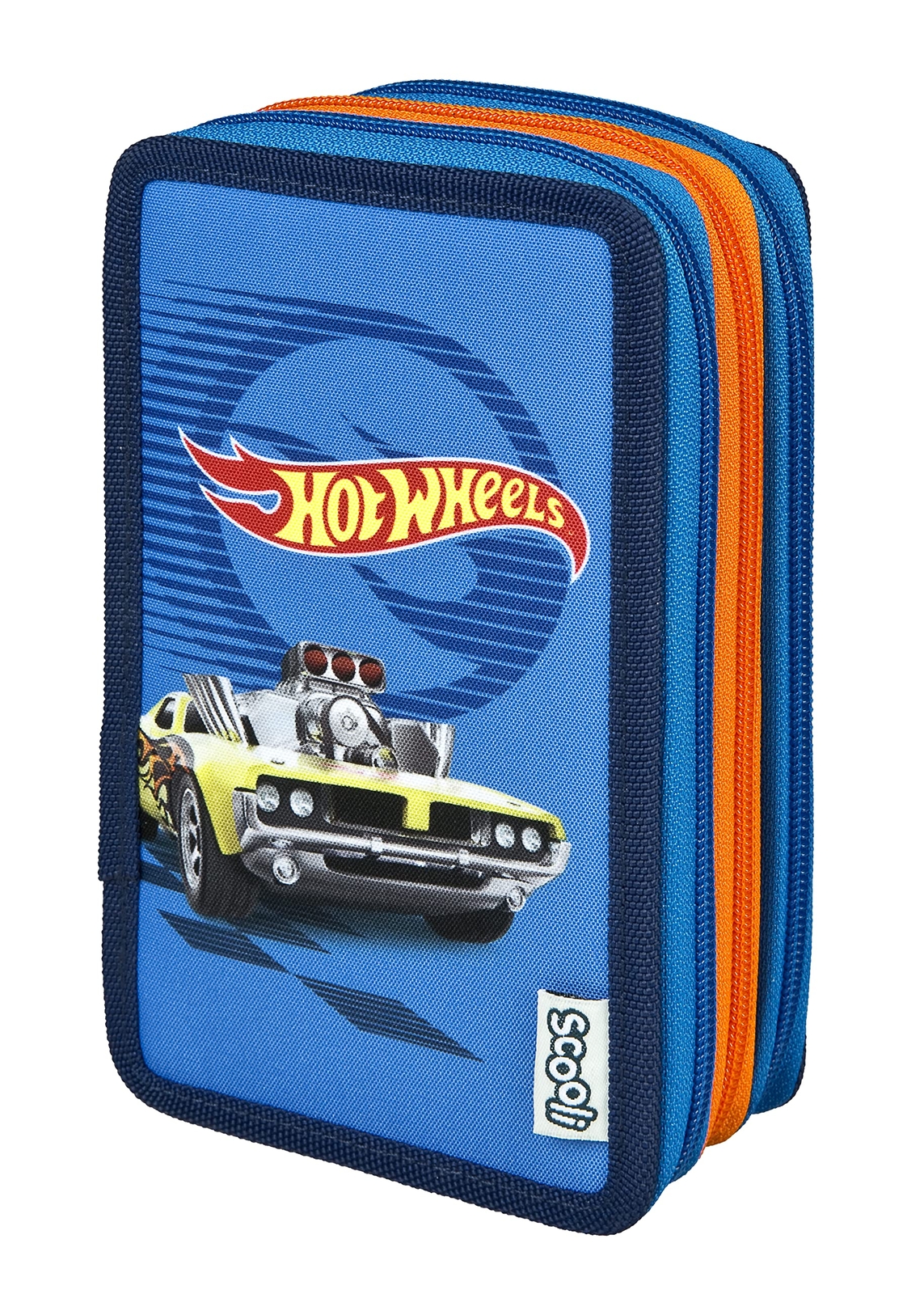 Scooli - Tripledecker Hot Wheels School Pencil Case - Large Pencil Case with Hig