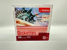 Imation 10 Pk Red White Blue Diskettes 1.44 MB IBM Format 2HD Liberty USA Made