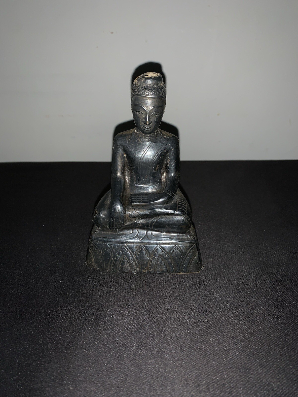 Cast iron buddha statue vintage