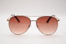 OSCAR DE LA RENTA LANA 718 AVIATOR SUNGLASSES GOLD/BROWN NEW