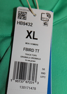 ⭐︎S⭐︎ NEW MEN'S ADIDAS ORIGINALS FIREBIRD TRACK JACKET ~SIZE XL #HB9432