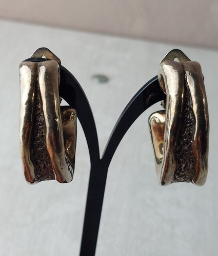 Boucles D'oreilles Clips En Argent Massif Le Titski - Vintage, Occasion Bon état