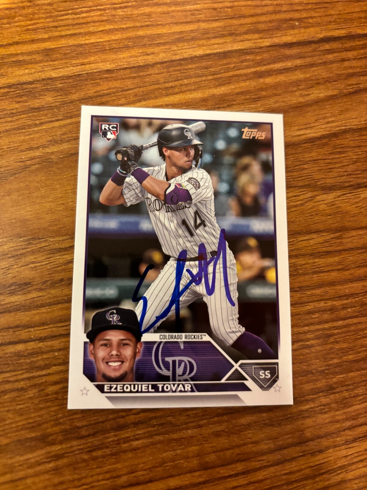2023 Topps Colorado Rockies Ezequiel Tovar Autographed Baseball Card #651