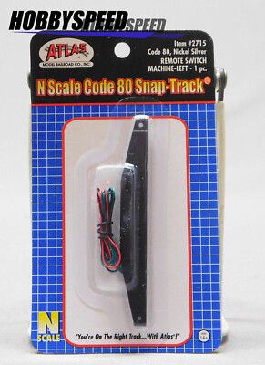 ATLAS N SCALE CODE 80 SNAP-TRACK REMOTE SWITCH MACHINE - LEFT train ATL2715 NEW