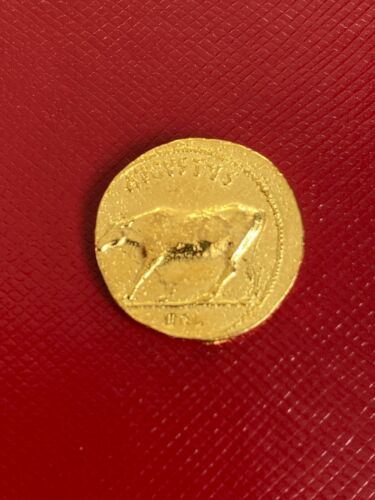EXCESSIVELY RARE AUGUSTUS GOLD AUREUS COIN UNIQUE MINTED c. 27 BC  - Afbeelding 1 van 2