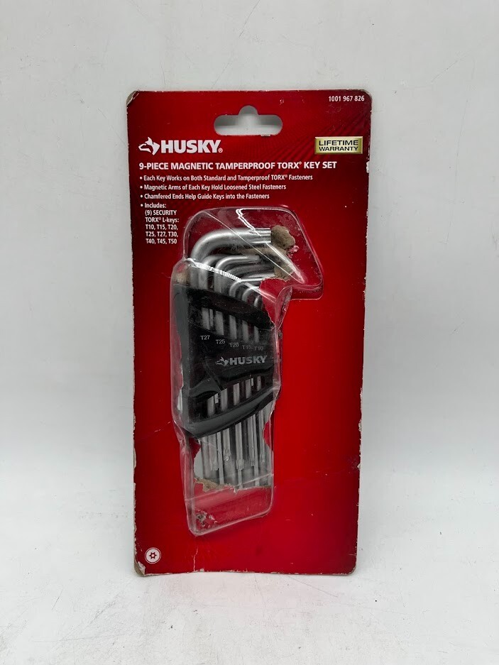 Husky 9-Piece Tamperproof TORX L-Key Magnetic Set