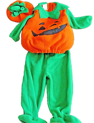 Miniwear 24 months Unisex Halloween PUMPKIN costume 3 piece Jacket Top pants hat