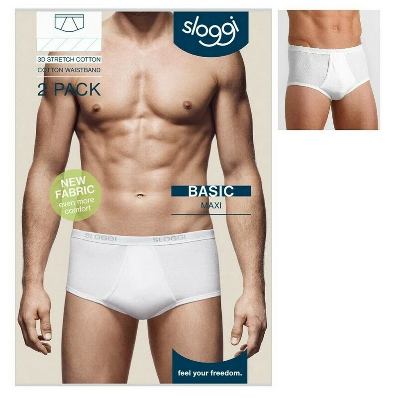 6 PEZZI SLIP UOMO SLOGGI BASIC MAXI CON APERTURA FRONTALE COTONE ELASTICIZZATO - Immagine 4 di 4