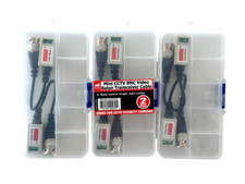 Mini CCTV BNC Video Balun Transceiver Cable 3 Pairs 6PCS