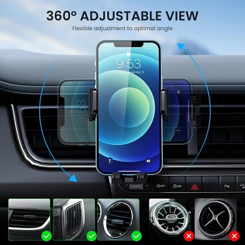 Soporte De Celular Para Auto Carro Coche Porta Telefono Rotacion 360 Universal - Picture 5 of 7