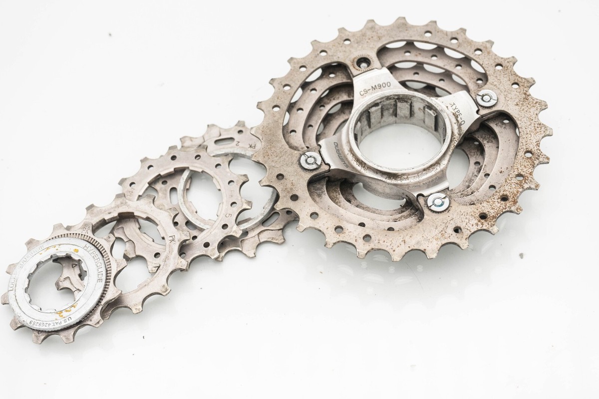 Cassette VTT Vintage SHIMANO XTR CS-M900 Type Q - 8 Vitesses 12-28T - Années 90 - Occasion