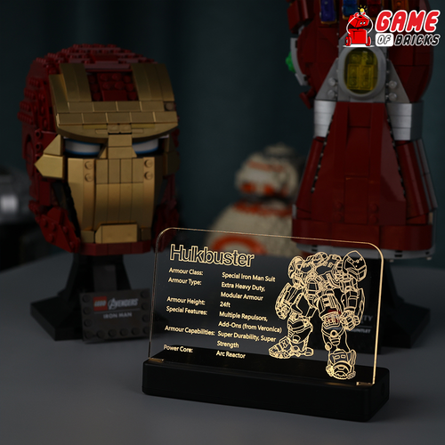 Game of Bricks LED Nameplate for LEGO® Hulkbuster 76210 - Picture 3 of 16