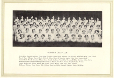 1926 Cornell University Cornellian Women's Glee Club Group Photo Page