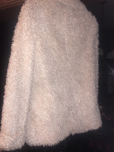 Süßer Regen Damen Junior weiß zottelig flauschig super weich Polyester Jacke Mantel S - Bild 5 von 8