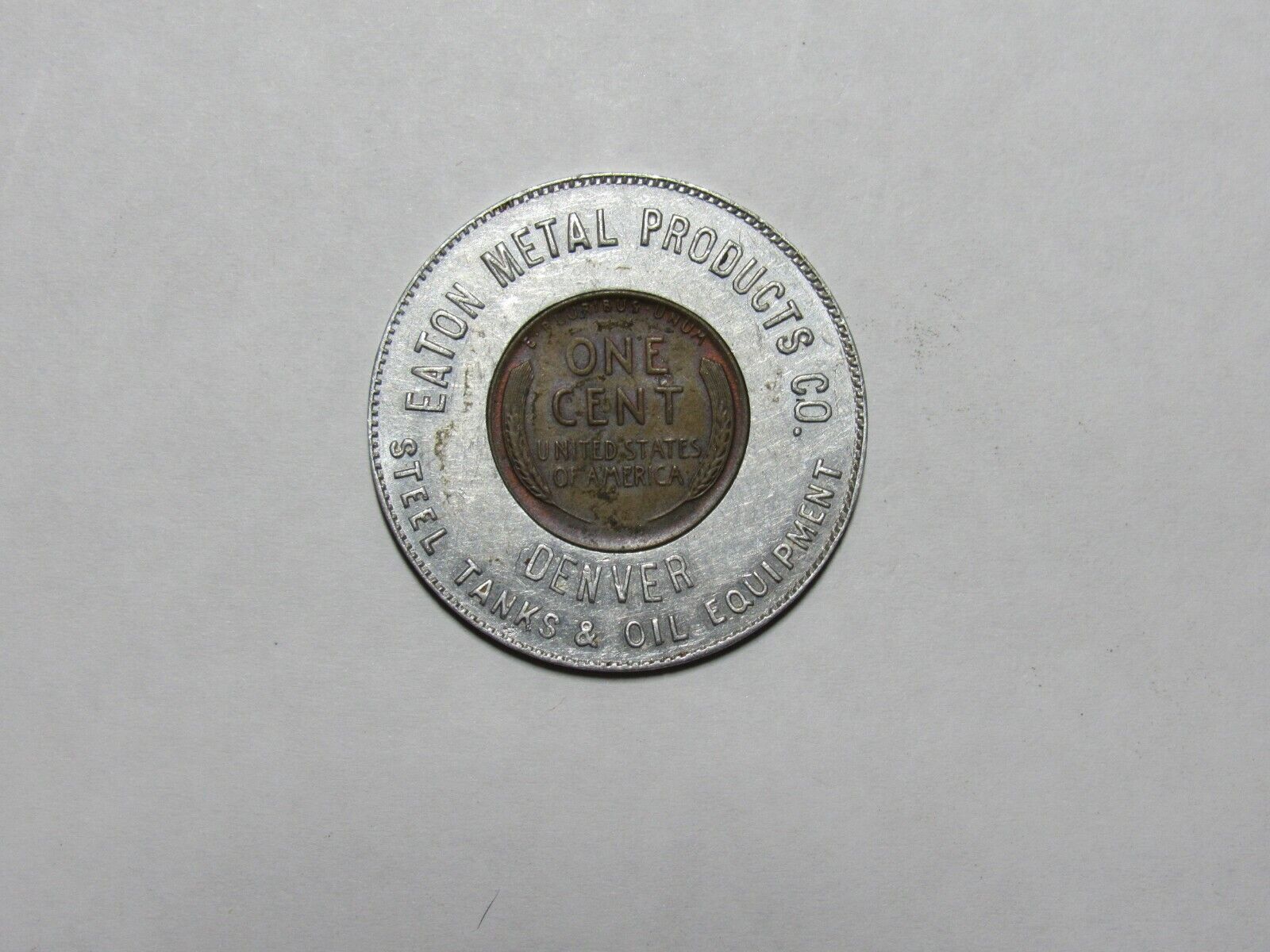 Old 超激得SALE Encased U.S. Coin - Eaton Co. Denver Victo Metal 売れ筋がひ！ Products