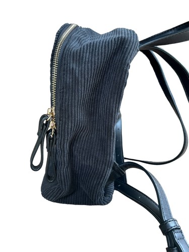 Urban Expression Black Corduroy Backpack Bag Certified Vegan 10”x10”x5” NWOT - Picture 5 of 13