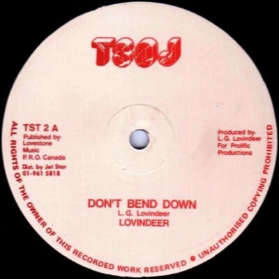 Lovindeer* - Don't Bend Down / Lickshot Man (12'')