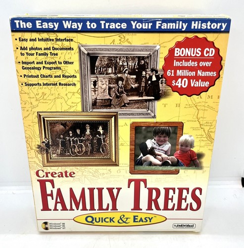 New Create Family Trees Quick & Easy CD-ROM - Picture 2 of 6