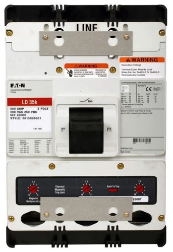 HLD3600WK - Cutler Hammer Bolt-On 600V 600A 3 pole circuit breaker 65kA@480V