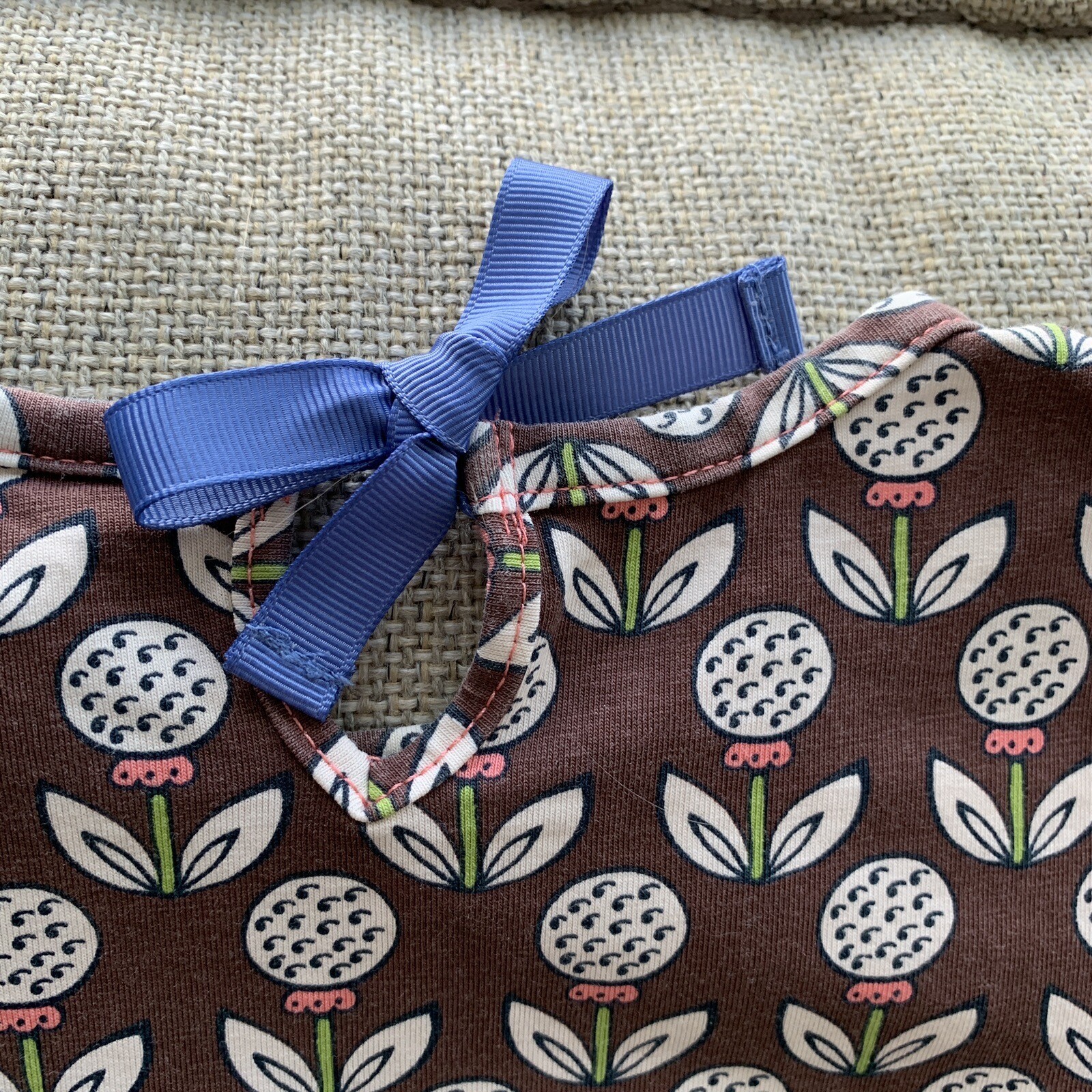 Matilda Jane Fall Dress Size 12 Months Baby Girl Brown Floral Long Sleeve